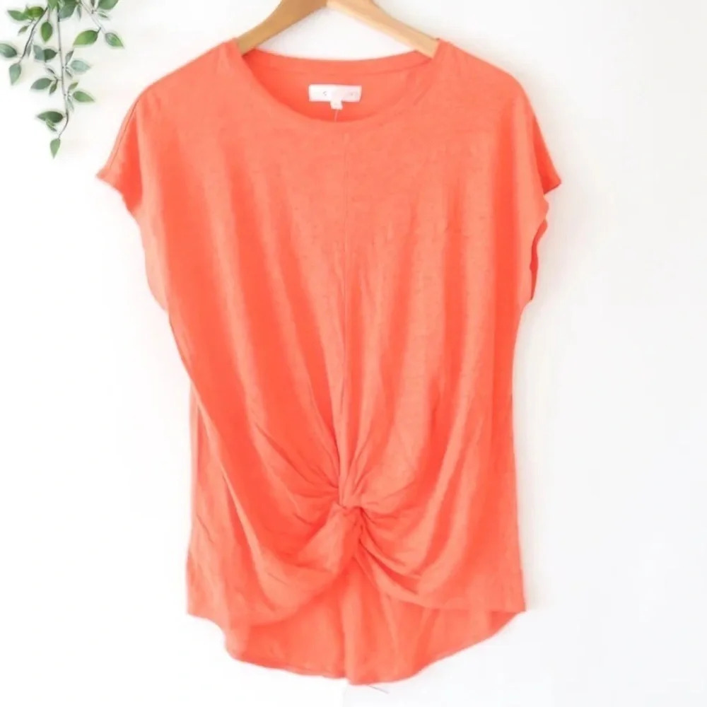 NWOT L&G Softserve Linen Twist Front Top